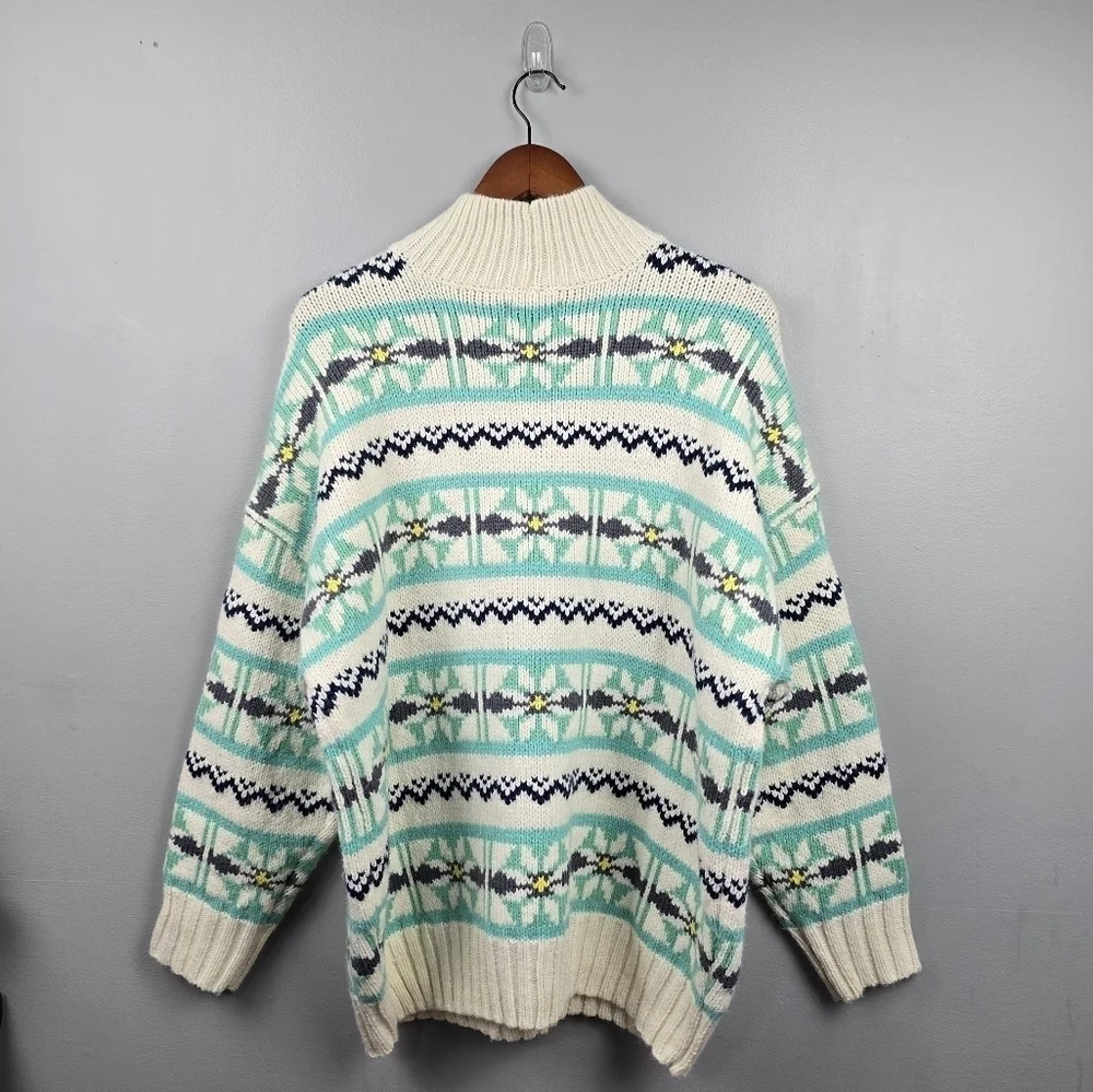 AMERICAN EAGLE Vintage Oversized Knit‎ Chunky Funnel Neck Sweater Women Sz M